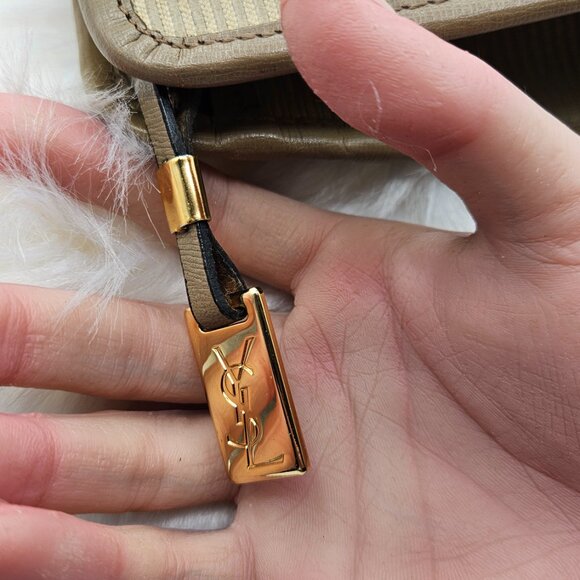 YSL  Beige PVC Makeup Clutch - Picture 9 of 17